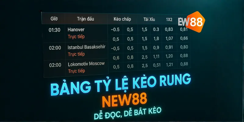 Các loại kèo rung phổ biến tại NEW88